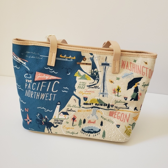 Spartina 449 Handbags - Spartina 449 Pacific Northwest Embroidered Tote